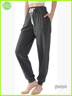Cotton Jogger Sweatpants with Pockets, Ultra Soft Lounge Pants